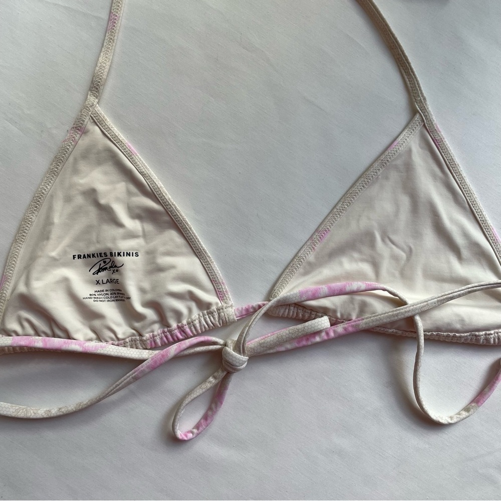 NWT Frankies Bikinis X Pamela Anderson Zeus Bikini Top Lace On The Beach X Large - Picture 5 of 6